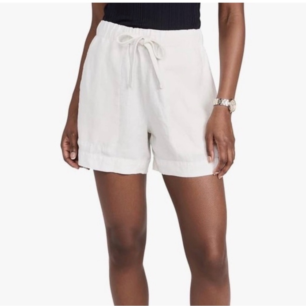 NEW Vince 100% Hemp White Shorts Elastic Waist Lightweight Size Medium